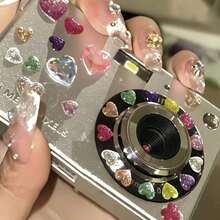 30PCS Stickers Decorative LOVE Diamond Stickers Set,Suitable For Diaries, Cameras, Fingernails, Phone Cases, Laptops, Party Favors, Birthday Rewards, Crafts And Other Creative DIY Decorative Diamond Stickers (Multi-Color Random) - 30pcs Set - View 7