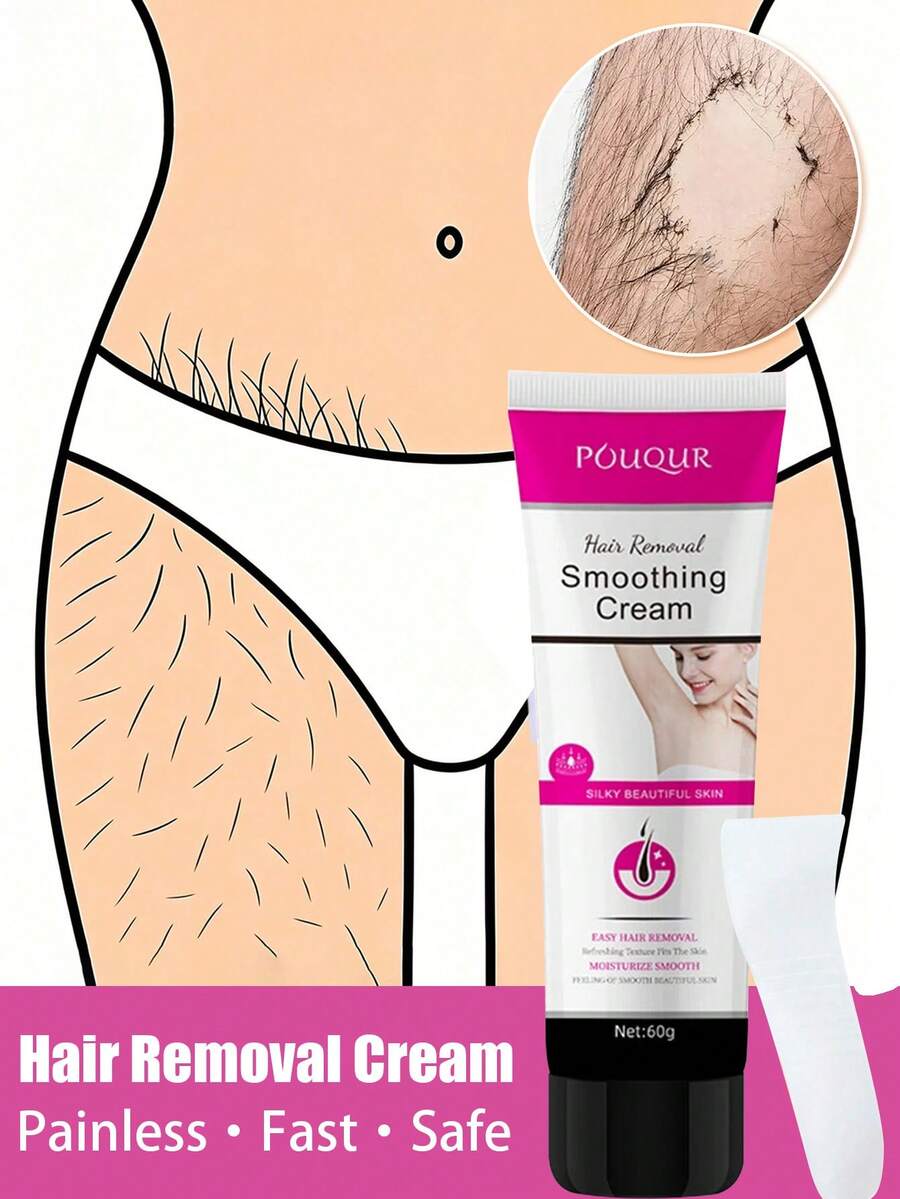 SADOER 女性除毛膏：比基尼線除毛適用於私密部位，適用於臉部、腿部、腋下 - 溫和配方，適合居家與旅行使用，附刮板，5分鐘溫和快速除毛無殘留，保濕不灼熱