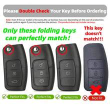 1 Pc TPU Car Key Case Cover, Fit For Focus 2 C-Max Ecosport S-Max Fusion Mondeo Models - A - View 3