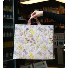 5/10/20pcs Floral Pattern Thickened Gift Packaging Bags, Waterproof Reusable Tote Bags, Women's Large Capacity Shopping Bags, Suitable For Travel, Shopping, Daily Use, Holidays, Parties, Birthdays, Gift Giving And More - View 6