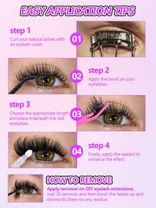 288 Clusters Of D-Roll Vacation Eyelashes, 9-16mm, 80+100D, Soft And Thick, Suitable For Beginners To Wear Quickly, Lightweight And Portable, Suitable For Daily Wear And Party Styling, Lash Clusters,Manga Lashes,Cat Eye Lashes,Lash Tech Supplies - D - View 8