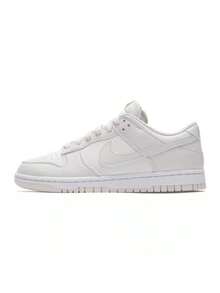 Nike DUNK LOW 低筒輕量復古舒適女款運動休閒滑板鞋 - 白色/淡粉紅色 - 查看 1