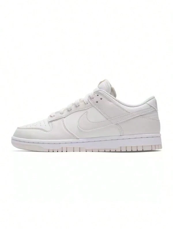 Nike DUNK LOW 低筒輕量復古舒適女款運動休閒滑板鞋 - 白色/淡粉紅色 - 查看 1