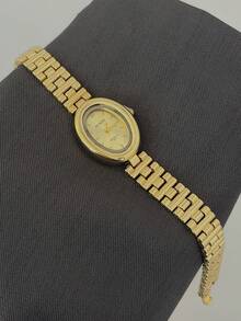 This Gold/Silver Square Bamboo Joint Quartz Watch Is Suitable For Daily Wear And Is Also A Perfect Gift For Birthdays And Christmas. - Gold - View 2