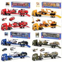 1 Set Toy Vehicles, Including Airplane Model, Foldable Portable Fire Truck Rescue Airplane Toy, Contains 1 Mini Car And 1 Airplane, Holiday Toy Gift - Multicolor - View 2