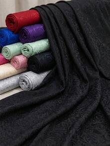 Exquisite Damascus Jacquard Satin Fabric With 3D Embossed Floral Pattern, Silky Luster Jacquard Material, Soft And Breathable, Suitable For Evening Gowns, Formal Dresses, Blouses, Skirts, Home Decor And DIY Sewing Projects - Multicolor - View 4