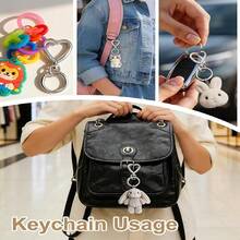 16pcs (8 Sets) Heart-Shaped Double-Opening Spring Clasps, Alloy Hooks ...