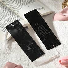 2pcs PET Printed Bookmarks, Exquisite And Beautiful Pattern, Durable And Aesthetic, Unique Design Suitable For Daily Use Or Collection. The Best Gift For Back To School Season, Whether For Personal Use Or As A Gift For Family And Friends, It's A Unique And Practical Gift Choice, Adding Atmosphere And Fun To Reading Time (Random Color Tassel) - 2PCS - View 7