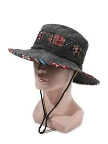 Men's Washed Bucket Hat, Vintage Drawstring Bucket Hat, Siberian Outdoor Sports Sun Hat, Fashionable, Casual, Comfortable Sun Protection Hat, Suitable For Cycling, Travel, Vacation, Hiking And Sun Protection - A - View 9