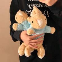 1個可愛動物鉛筆盒，柔軟親膚毛絨玩具，大容量鉛筆盒與文具收納袋 - B - 查看 6