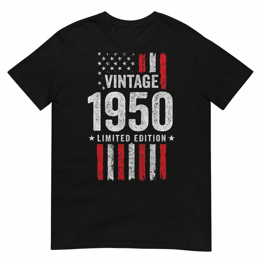 1950 Birthday - Born In 1950 - Limited2 Edition2 Vintage2 1950 T-Shirt - 黑色 - 查看 1