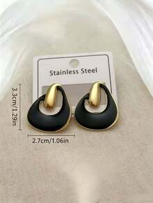 1/2/3/6 Pairs Geometric Pattern Earrings And Pendants, Fashionable Minimalist, Twisted Design Ear Jewelry, Made Of Stainless Steel, Hypoallergenic Pendants, Suitable For Valentine's Day, Christmas And Anniversary Wear - Couple Earrings - Suitable For Daily Commute Wear - Perfect Gift For Her And Him, Also Suitable For Mom, Summer, Valentine's Day Gift, Women's Beach Accessories, Vintage Style. - Multicolor - View 8