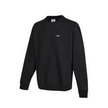 Nike Solo Swoosh Casual Comfort Solid Color Versatile Pullover Fleece Sweatshirt For Men - Black - View 6