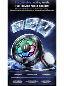 REMAX RT-F13 Magnetic Phone Cooler - Three-Level Adjustable Overclocking Cooling, Intelligent Digital Display Real-Time Temperature Control, Compatible With Apple/Samsung/Xiaomi, Keeps Hands Cool Even During Long-Term Mobile Gaming. - Multicolor - View 10