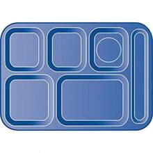 Carlisle FoodService Products P614R09 Right-Hand 6-Compartment Polypropylene Tray, 10" X 14", Green - 綠色 + 0.6 英吋 x 0.4 英吋 x 0.5 英吋 + 1 件裝 - 查看 3