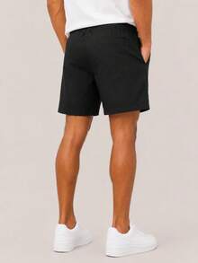 Kit 3 Premium Linen Shorts Bermuda Mauricinho Men's Casual Basic Comfortable Drawstring Waist - 粉色 - 查看 7