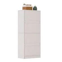 Tall, Four-Door Kitchen Cabinet, Refrigerator-Style, With Adjustable Shelves, Large Dining Room Unit With Metal Handles And Anti-Tip System, 76 X 42 X 180 Cm, Oak Finish - White - View 6