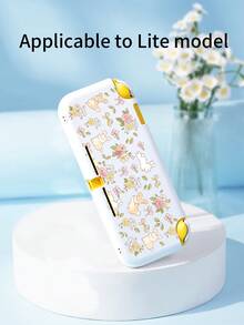 Conejo de dibujos animados lindo, flor de rosa francesa, patrón de lazo Funda protectora para Switch/Switch 2da generación/Carcasa protectora transparente con brillo, compatible con el nuevo Switch 2 (2025)/Switch NS/Switch OLED/Lite, adecuada y compatible con accesorios de consola de juegos Switch, juego completo, bolsa de almacenamiento, carcasa base con ranura para tarjeta, caja de almacenamiento de tarjetas de juego, funda protectora para Switch, mejor regalo compatible con jugadores de Switch - Multicolor - Ver 14