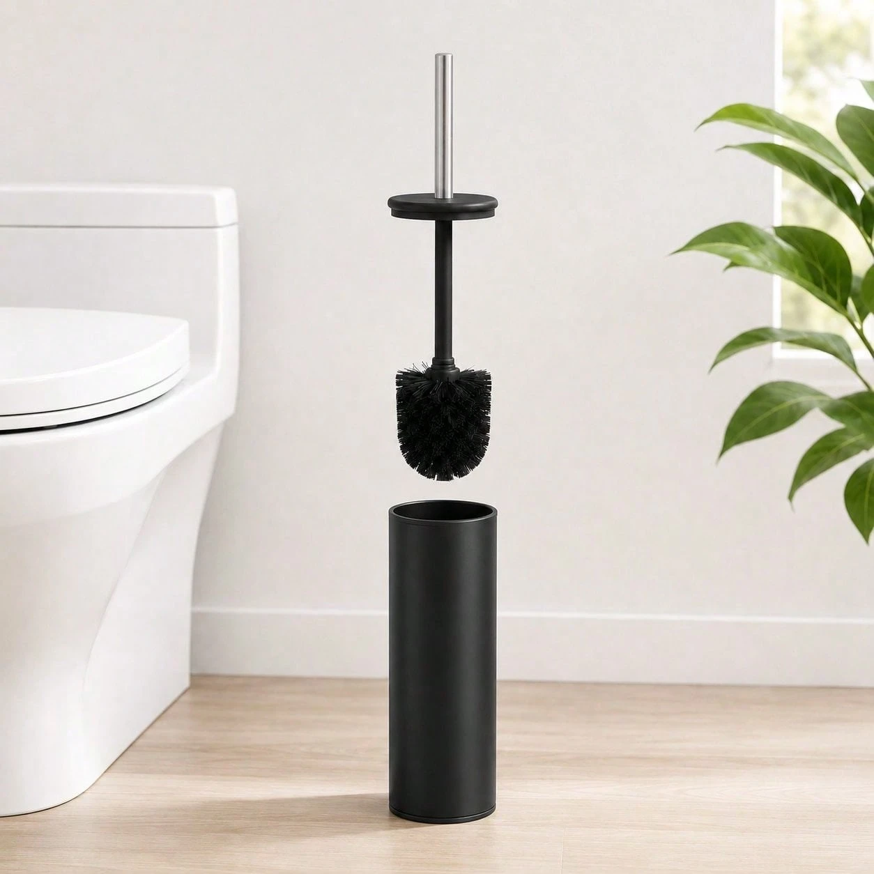 Black Toilet Brush Holder