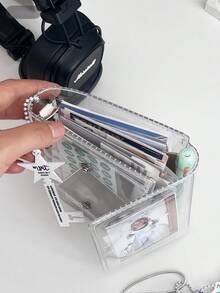 A7 Transparent Loose-Leaf Binder Notebook, Sticker Book, Blank Pages, Transparent Loose-Leaf Notebook, Sticker Notebook, Three-Fold Soft Cover Notebook, PVC Transparent Replaceable Pages, Large Capacity Portable Loose-Leaf Binder, Suitable For Photo Albums, DIY And Sticker Storage - A7 - View 8