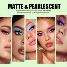 Julystar Dual Page Face Eye Integrated Makeup Palette, Sculpt Contour Flush Blush Luminous Highlight & Multi Tone Eyeshadow, Mild Skin Friendly Formula, Long Lasting Non Creasing On Eyelids - Set - View 9