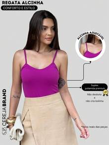 Women Tank Tops & Camis - Rose Red - View 3