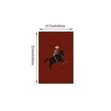 1pc Vintage Western Gothic Skeleton Cowboy Riding Black Horse Wall Art, Minimalist Canvas Poster, Terracotta Red Aesthetic Decorative Painting, Suitable For Living Room, University Dorm, Frameless/Framed/Wooden Hanging Art - Pattern - View 16