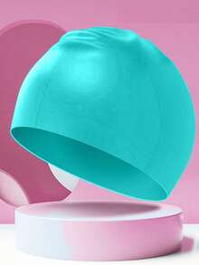 1pc Silicone Swim Cap, Waterproof, Anti-Slip, Comfortable And Breathable, High Elasticity, Unisex, Swimming Gear, Beach Essential, Beach Accessory, Pool Float - Multicolor - View 30