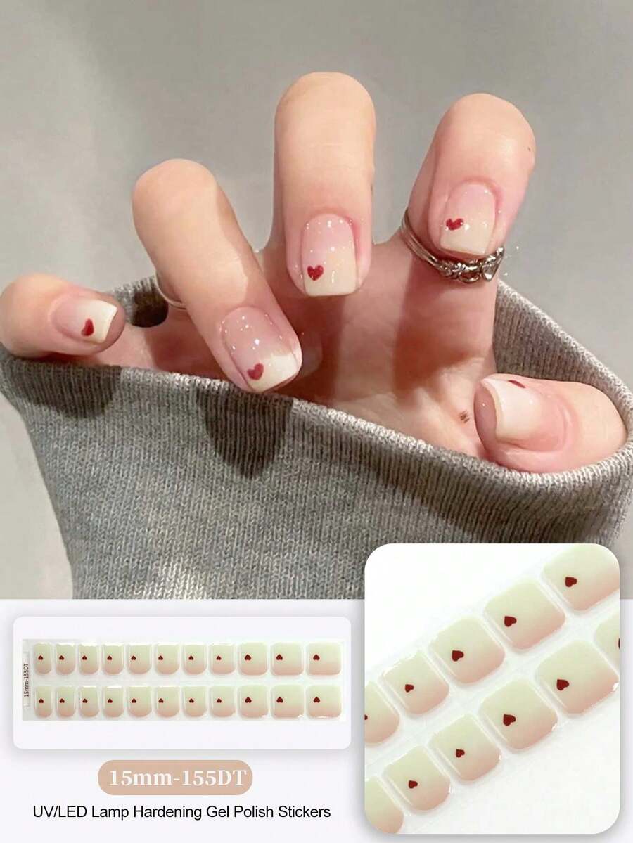 夏季新款半固化凝膠腳趾甲貼片，亮片閃亮設計，現貨批發，防水且持久