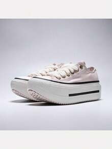 Converse Unisex Chuck Taylor SEASONAL Canvas Low-Top Sneakers A20781C - Baby Pink - View 3