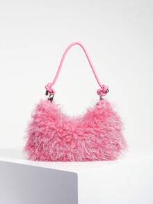 Bolso de Hombro/Axila para Mujer, Casual, Minimalista, Espacioso, Ligero y Versátil - Rosa - Ver 2