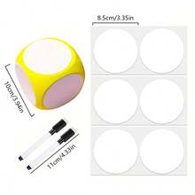 hoojojo 1pc Dry Erase Whiteboard Dice Set, Reusable Letter And Word Learning Teaching Aid, Suitable For Classroom, Kindergarten And Party Multi-Player Interactive Game Prop - Multicolor - View 15