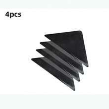 4/8pcs Triangle Carpet Non-Slip Stickers, Washable And Reusable Carpet Grippers, Non-Slip Rubber Pads, Patch Tape For Tile Floor Carpet Corners - Black - View 7
