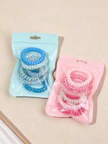 6-Piece Gradient Color Telephone Cable Headband With High Elasticity Is Suitable For Daily Leisure And Can Be Used All Year Round. - Multicolor - View 2