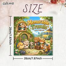 GDTME Cute Forest Animal Colouring Book: Vintage Travel Scene Coloring Pages, Suitable As School Supplies, Back-To-School Season, Halloween, Christmas, And Various Party Gifts For Friends, Perfect For Those Who Enjoy Colouring And Back-To-School Activities - Cozy - View 7