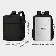 myco bags Mochila de Cabina ( ) - Bolsa de Mano de Gran Capacidad con Compartimento para Portátil, Apta para Portátiles de Hasta 17.3 Pulgadas, Bolsa de Viaje Ligera con Correas de Compresión, Bolsillo Delantero y Bolsillos Laterales, Correas de Hombro Ajustables, Adecuada para Viajes Aéreos, Viajes en Avión y Escapadas de Fin de Semana - Multicolor - Ver 5