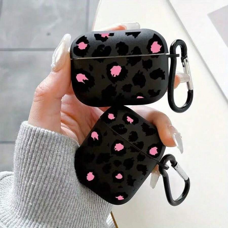 [分體設計]新款時尚黑色波點圖案保護殼，適用於 ForAirpods 4th Gen、ForAirpods Pro3/1/2nd Gen/3rd Gen/ForAirpods Pro2，柔軟 TPU 無線耳機保護殼，送給家人朋友的完美禮物