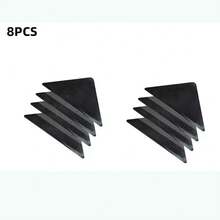 4/8pcs Triangle Carpet Non-Slip Stickers, Washable And Reusable Carpet Grippers, Non-Slip Rubber Pads, Patch Tape For Tile Floor Carpet Corners - Black - View 8