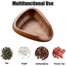 Wooden Coffee Bean Measuring Cup, Coffee Bean Storage Tray, Wooden Measuring Cup Container, Single Dose Measurement Tray, Coffee Lover Coffee Bean Organizer, Espresso Accessories, Suitable For Coffee, Tea, Sugar - Multicolor - View 6