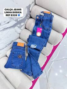Calça Jeans  Skyny Maryland e Sal e Pimenta  e Faixa Rosa Cintura alta e com elastano confortavel - M8326 - Visão 6