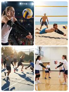 Volleyball Arm Sleeves Compression Breathable Arm Guards Unisex Volleyball Training Protective Gear Arm Protector Essential Accessories For Volleyball Badminton Tennis Golf - Multicolor - View 6