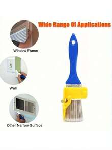 Manual Edge Paint Brush Tool, Wooden Handle Non-Electric Cutting Brush, Suitable For Walls, Ceilings, Decorative Strips And Narrow Spaces. Valentine's Day Gift For DIY Enthusiasts, Home Decor, Painting Supplies. - Multiple Styles - View 5