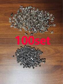 100 Sets Metal Star Rivets, Suitable For Leather Craft, Clothing, Bags, Shoes DIY, Rivet Decoration - Multicolor - View 12