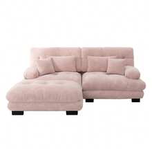 Sofa 220 cm de Chenille para hogar - Rosa, 2 plazas - Ver 6