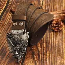 Vintage Triangle Eagle Buckle Belt Casual PU Leather Gift Essential Unisex Adjustable All-Season - Multicolor - View 4