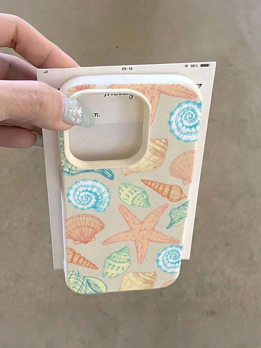 PU.Children's Elements.Shell.Stars.Suitable Color.Pink.White.Shock Resistant.Design.Fashion.1 Piece.Full Coverage.TPU.Compatible.Children's Series.161514131211.ProMax. - Multicolor 8 - View 1