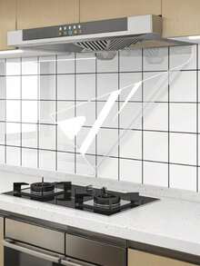 1PC High Temperature Resistant Transparent Oil-Proof Kitchen Sticker, Large Size PET Material, Glass And Cabinet Waterproof Anti-Fouling Wall Tile Protector - View 3