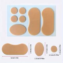A Set Of 105 Invisible Waterproof Suede Insoles, Tailored For High Heels And Loafers, Offering Non-Slip And Durable Features To Heels And Toes, Including Heel Protection Pads For Both Types Of Footwear - A - View 7