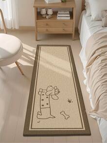1pc Dog Pattern Long Runner Rug, Kitchen Mat Suitable For Bathroom, Kitchen, Outdoor, Hallway, Bedroom, Living Room, Machine Washable, Easy To Clean Entryway Mat, Non-Slip Bedroom Decor Rug Accessory - Multicolor - View 5