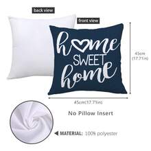 MEMNUN 4 piezas Fundas de cojín con estampado de texto "Home Sweet Home" y patrón geométrico de diente de león moderno y minimalista (rellenos de cojín no incluidos) hechas de material de poliéster con impresión de un solo lado Fundas de almohada 17.7*17.7in(45*45cm)/19.69*19.69in(50*50cm)/15.75*15.75in(40*40cm) Fundas de cojín Fundas de almohada Cojines de sofá Adecuado para decoración del hogar Sala de estar Fundas de cojín de sofá Todas las estaciones Regalo universal - Multicolor - Ver 2